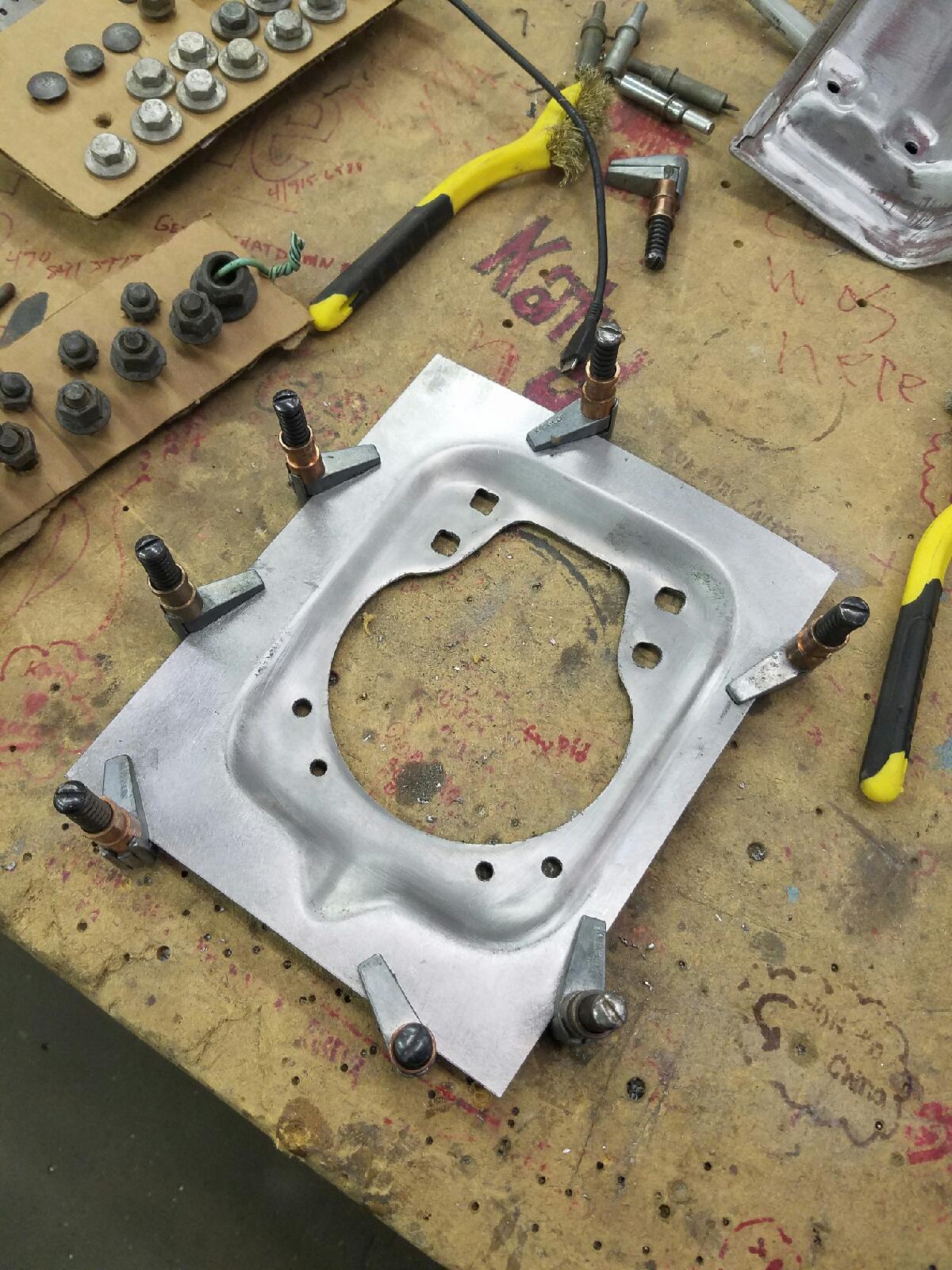 Here is a repair piece for the fuel door on a Cyclone.