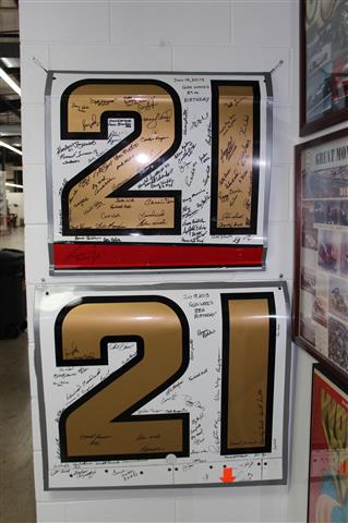 Historical #21 door panels with autographs. These are truly priceless to any NASCAR fan!